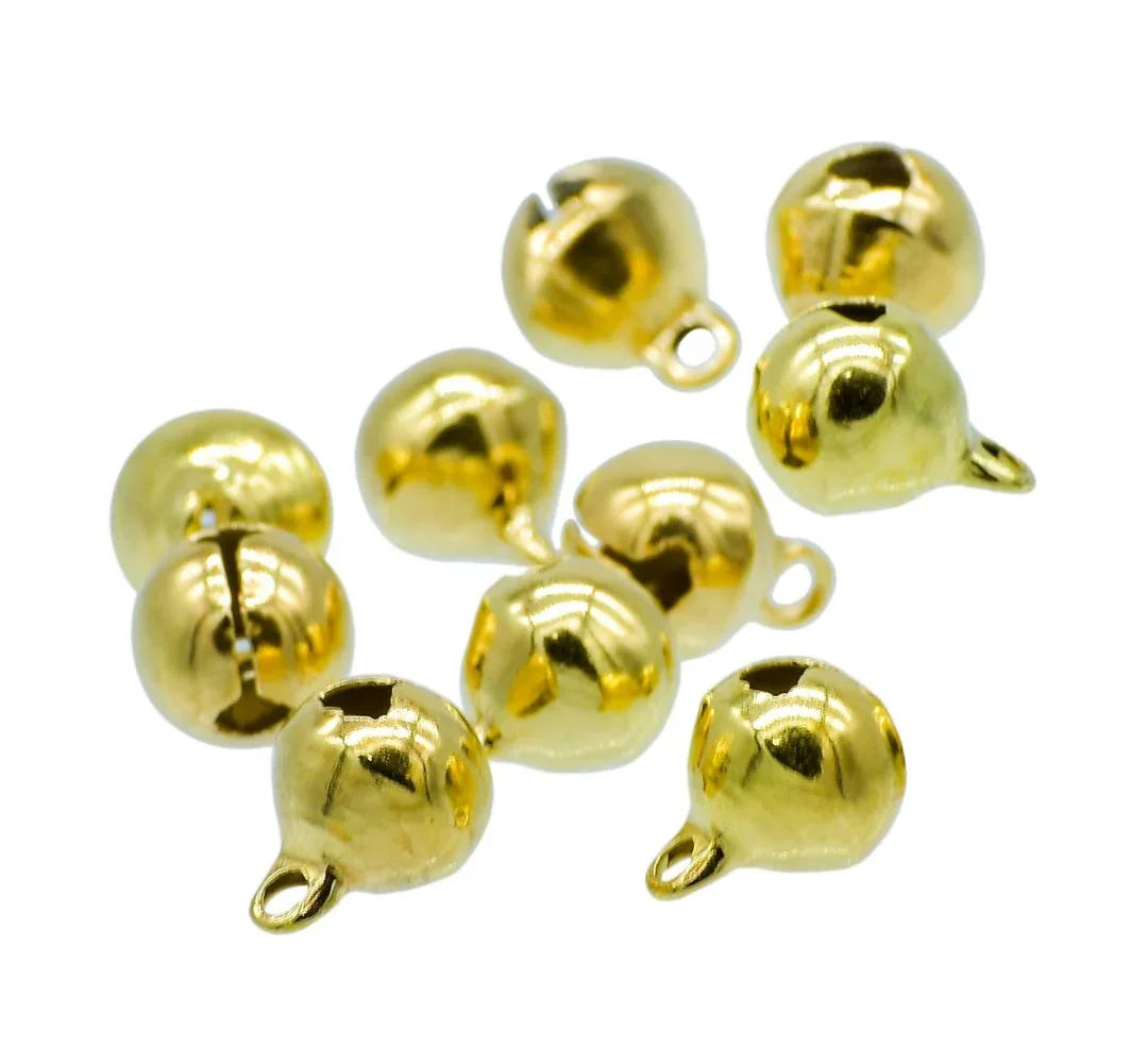 Mini Metal Bells Golden 8MM 10Pc JMMB23