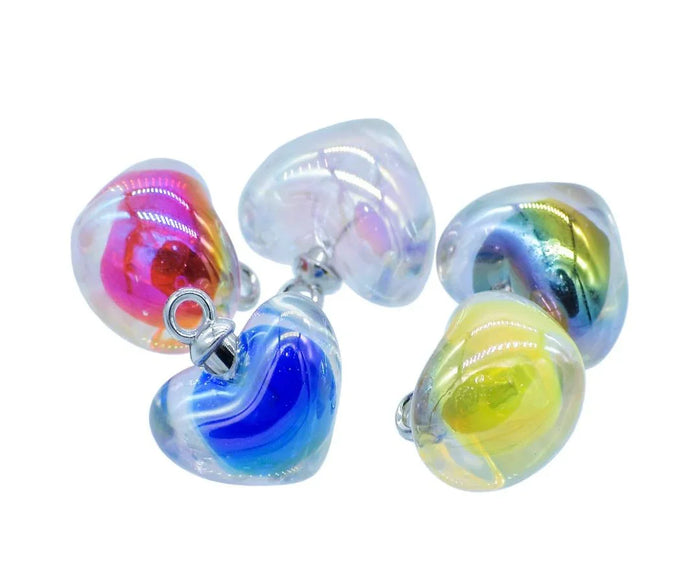 Jewellery Pendant Crystal Rainbow 5 Pcs Heart JDPC25