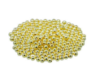 Craft Beads Round Golden Colour 6MM 25Gsm JCBGD6MM
