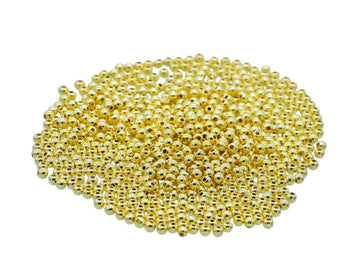 Craft Beads Round Golden Colour 4MM 25Gsm JCBGD4MM