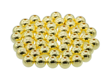 Craft Beads Round Golden Colour 10MM 25Gsm JCBGD10MM