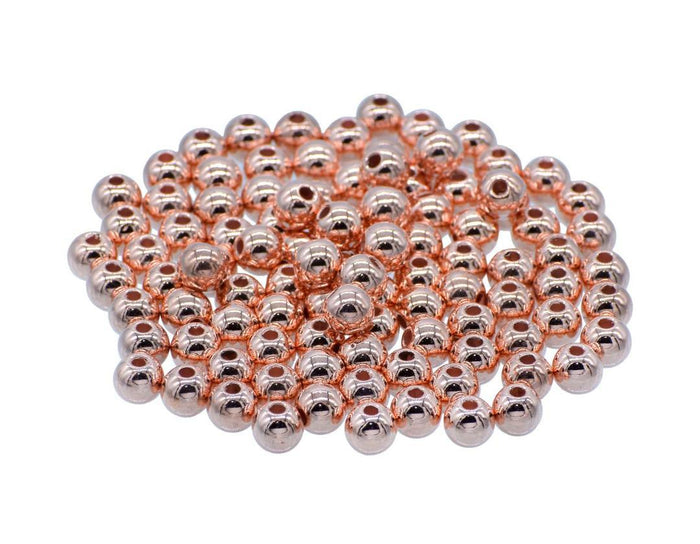 Craft Beads Round Copper Colour 8MM 25Gsm JCBCR8MM