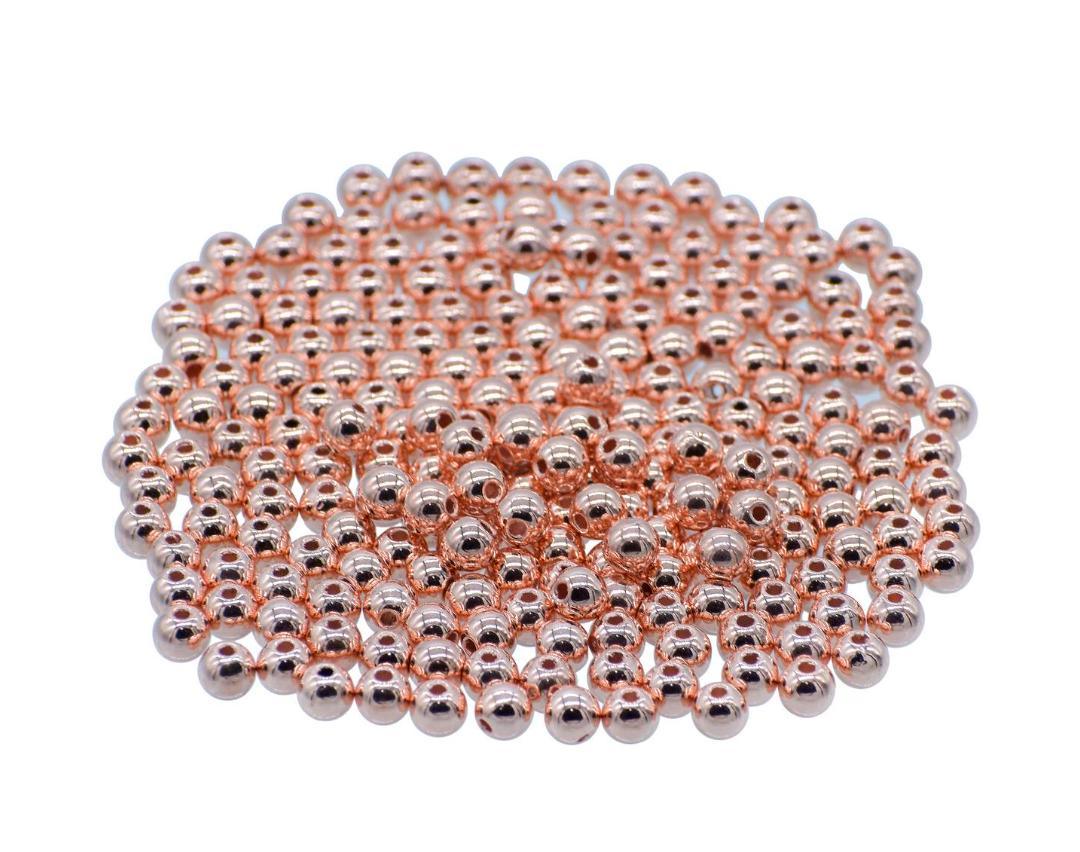 Craft Beads Round Copper Colour 6MM 25Gsm JCBCR6MM