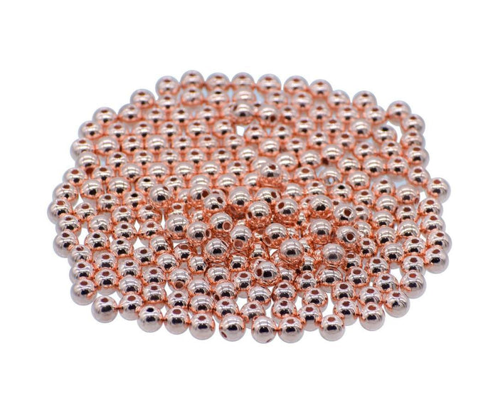 Craft Beads Round Copper Colour 6MM 25Gsm JCBCR6MM