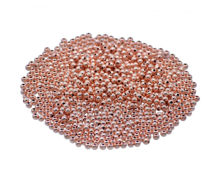 Craft Beads Round Copper Colour 4MM 25Gsm JCBCR4MM