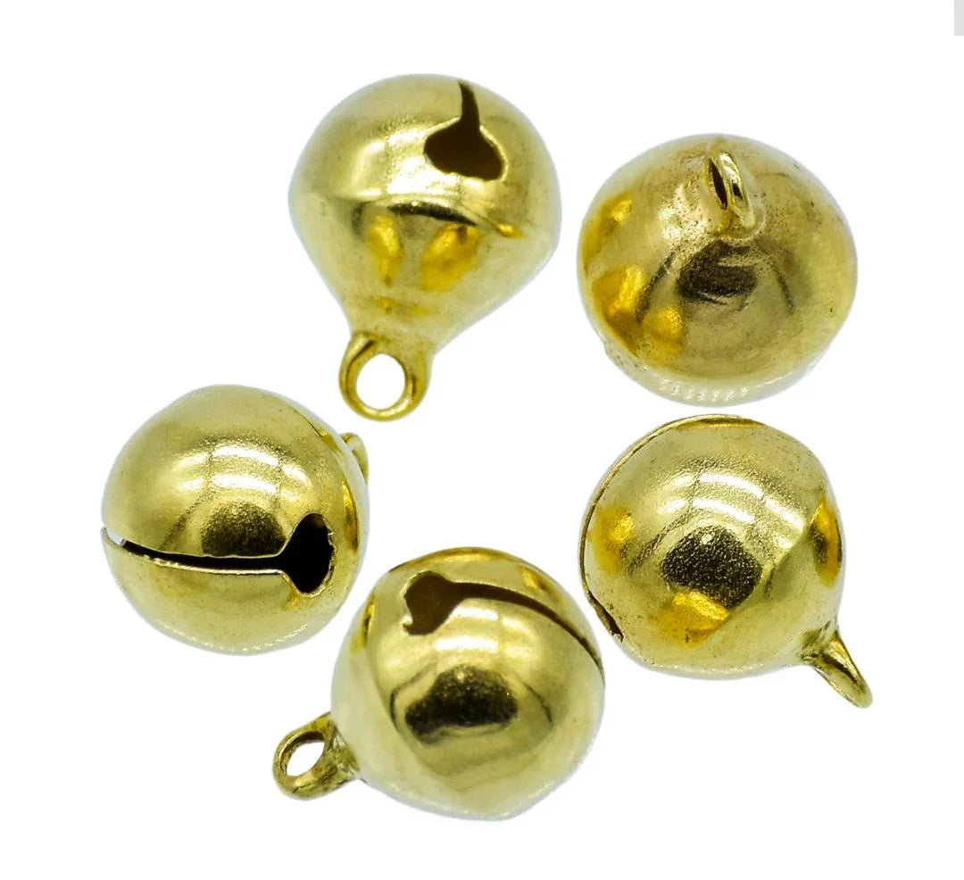 Mini Metal Bells Golden 12MM 5 Pc JMMB25