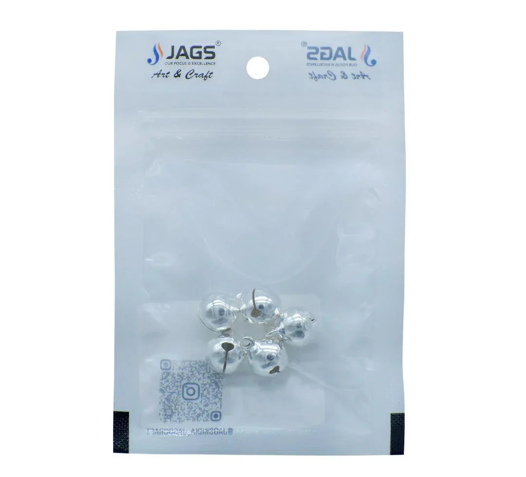 Mini Metal Bells Silver 12MM 5 Pc JMMB31
