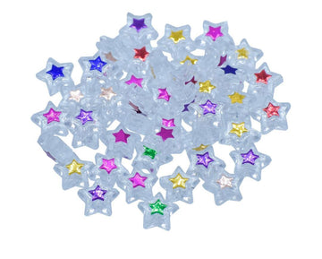 Craft Beads Transparent Star 10g 5x10mm - JCB212