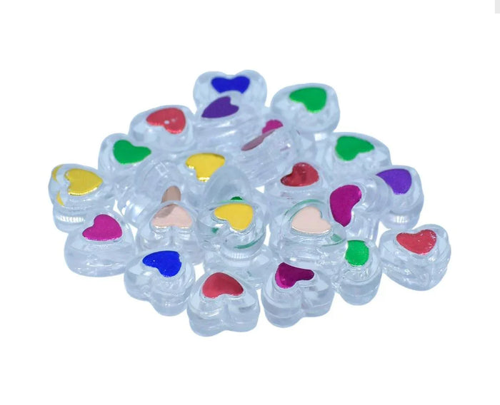 Craft Beads Transparent Heart 10g 5x10mm - JCB227