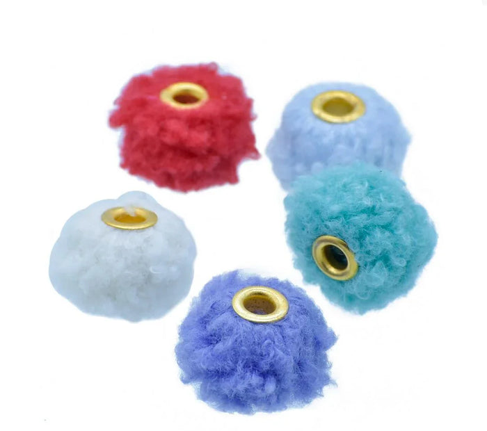 Beads Fur Round 5 Colours Set of 5 Pcs - JCPP12