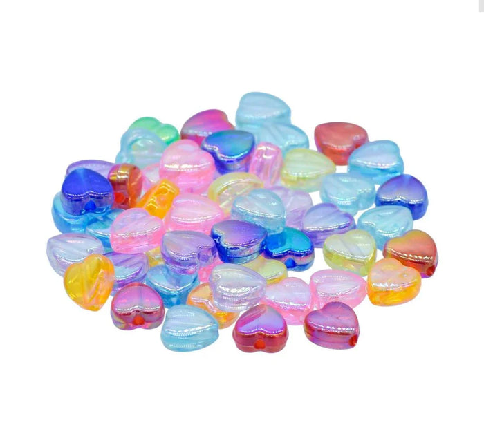 Craft Beads Hearts Colourful 10 Gsm - JCB225