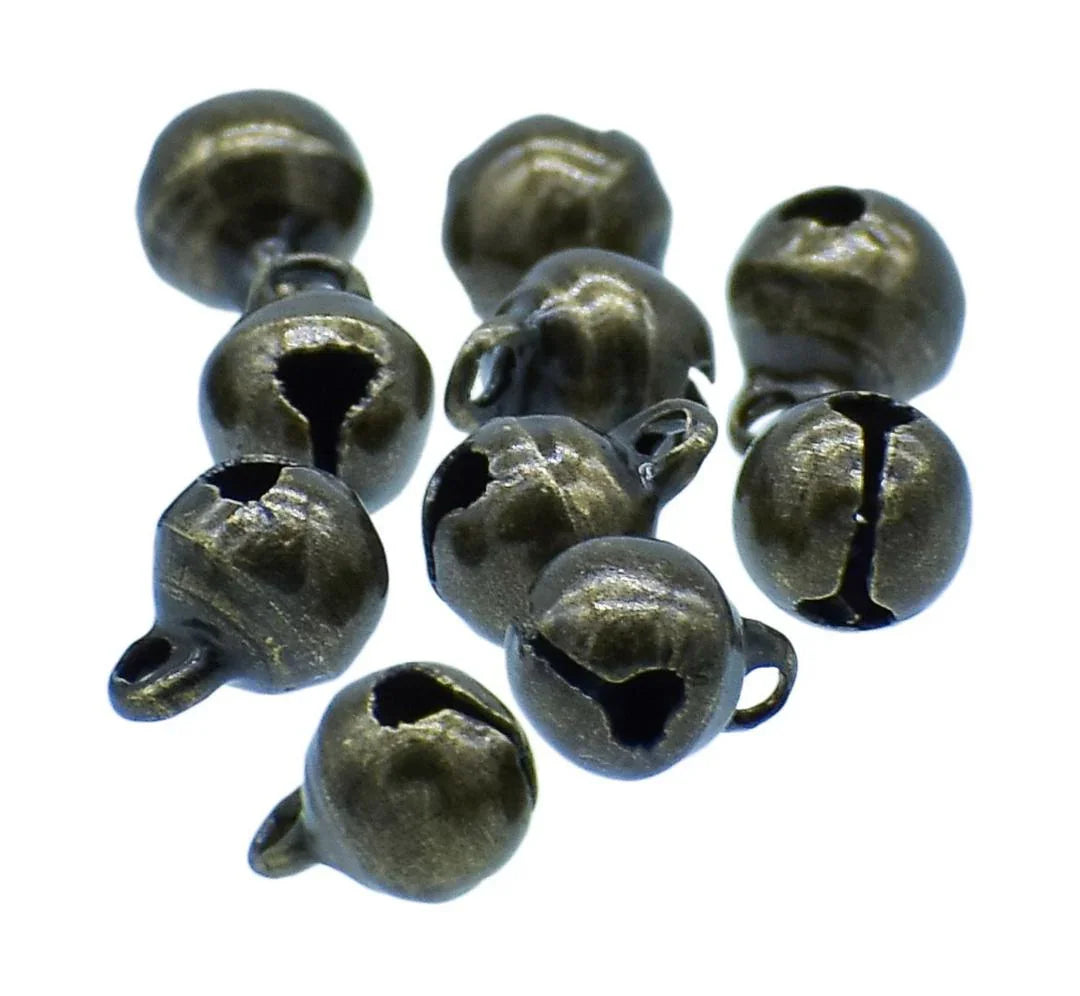 Mini Metal Bells Bronze 6MM 10 Pc - JMMB34