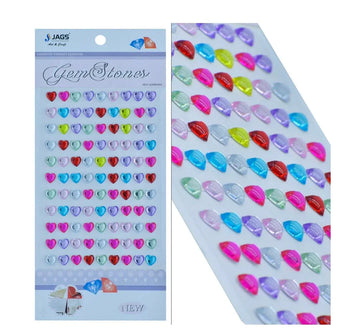 Gem Stones Sticker Heart Multicolour - CXM-015-C