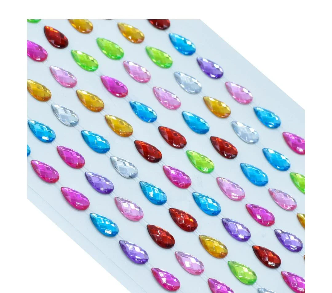 Gem Stones Sticker Oval Multicolour - KSQ-SD