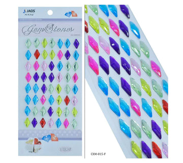 Gem Stones Sticker Rhombus Multicolour - CXM-015-F