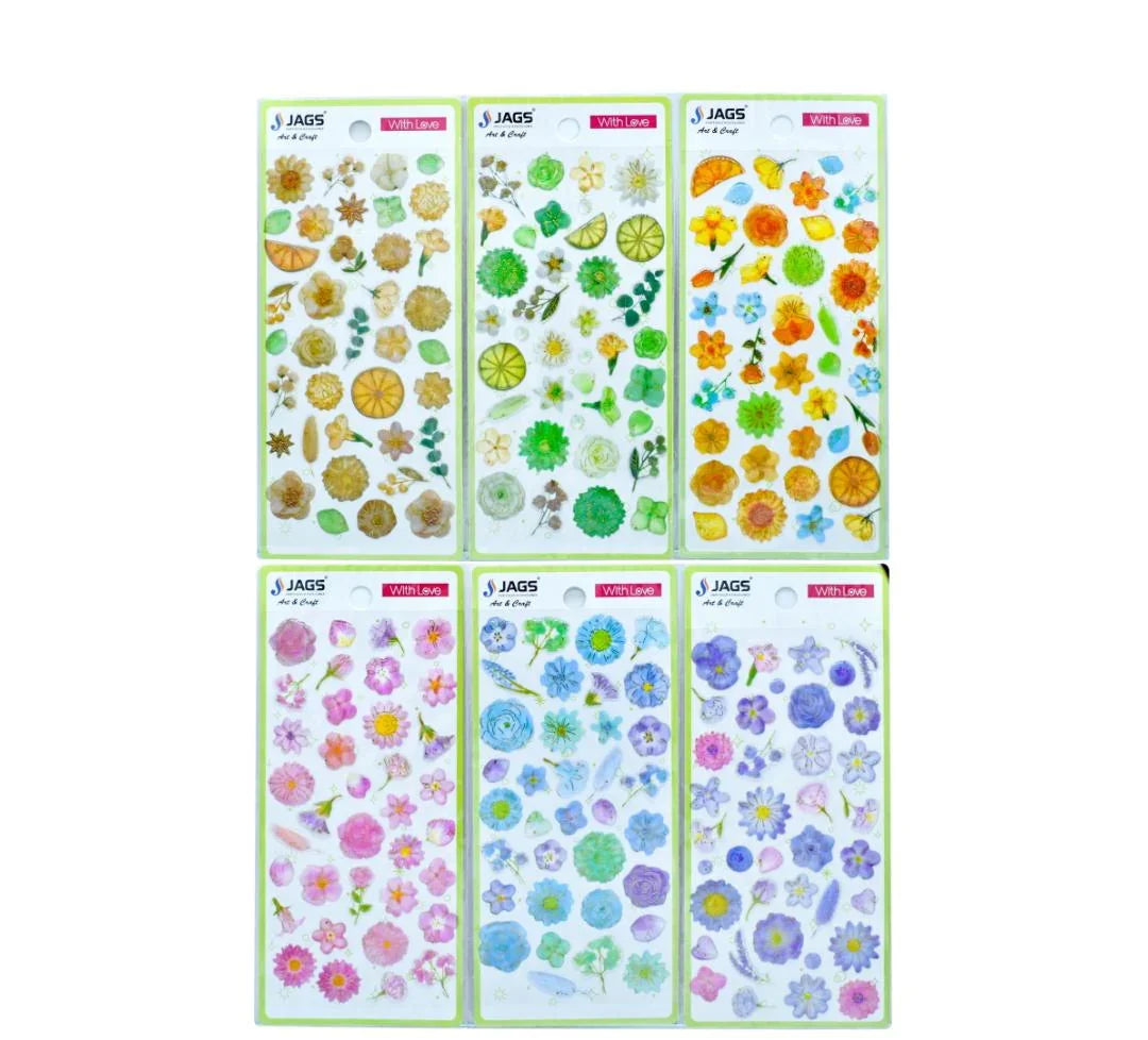 Premium floral 3D  Sticker With Love Flower l Pack  of 1 l  ZW-CC