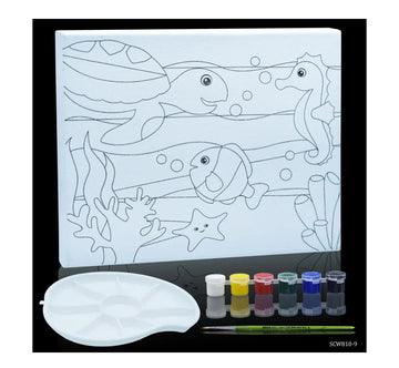 Stretched Canvas With Print Fish 8x10 SCW810-9