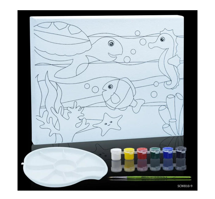 Stretched Canvas With Print Fish 8x10 SCW810-9