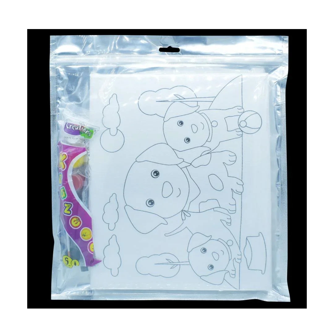 Stretched Canvas With Print Baby Dog 8x10 SCW810-8