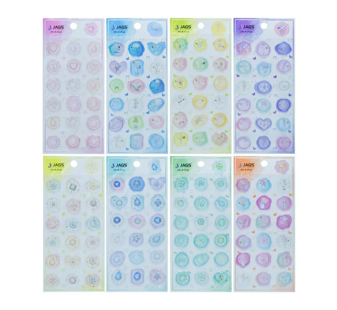 Sticker Transparent Seal Wax Stamp ZW-BY