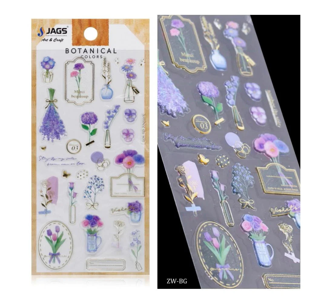 Botanical floral Sticker l Pack of 1 sheets