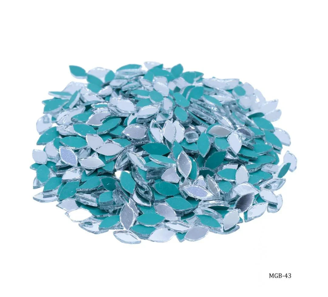Oval Shape Small Mirror For Lippan Art (50gm) Pack Of 1