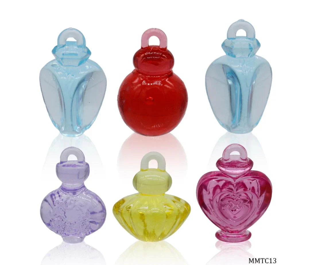 Miniature Transparent Colour Perfume Bottle 6 Pics MMTC13