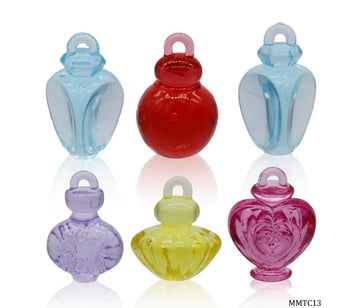 Miniature Transparent Colour Perfume Bottle 6 Pics MMTC13