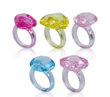 Miniature Transparent Colour Diamond Ring 5 Pics MMTC16