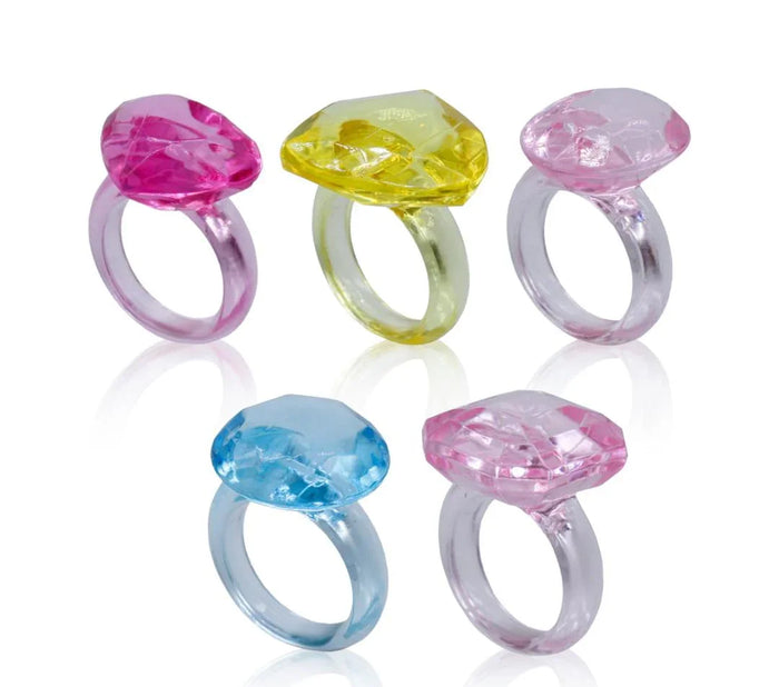 Miniature Transparent Colour Diamond Ring 5 Pics MMTC16