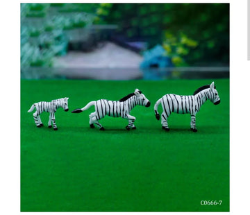 Miniature Model Zebra 6 Pcs Set C0666-7