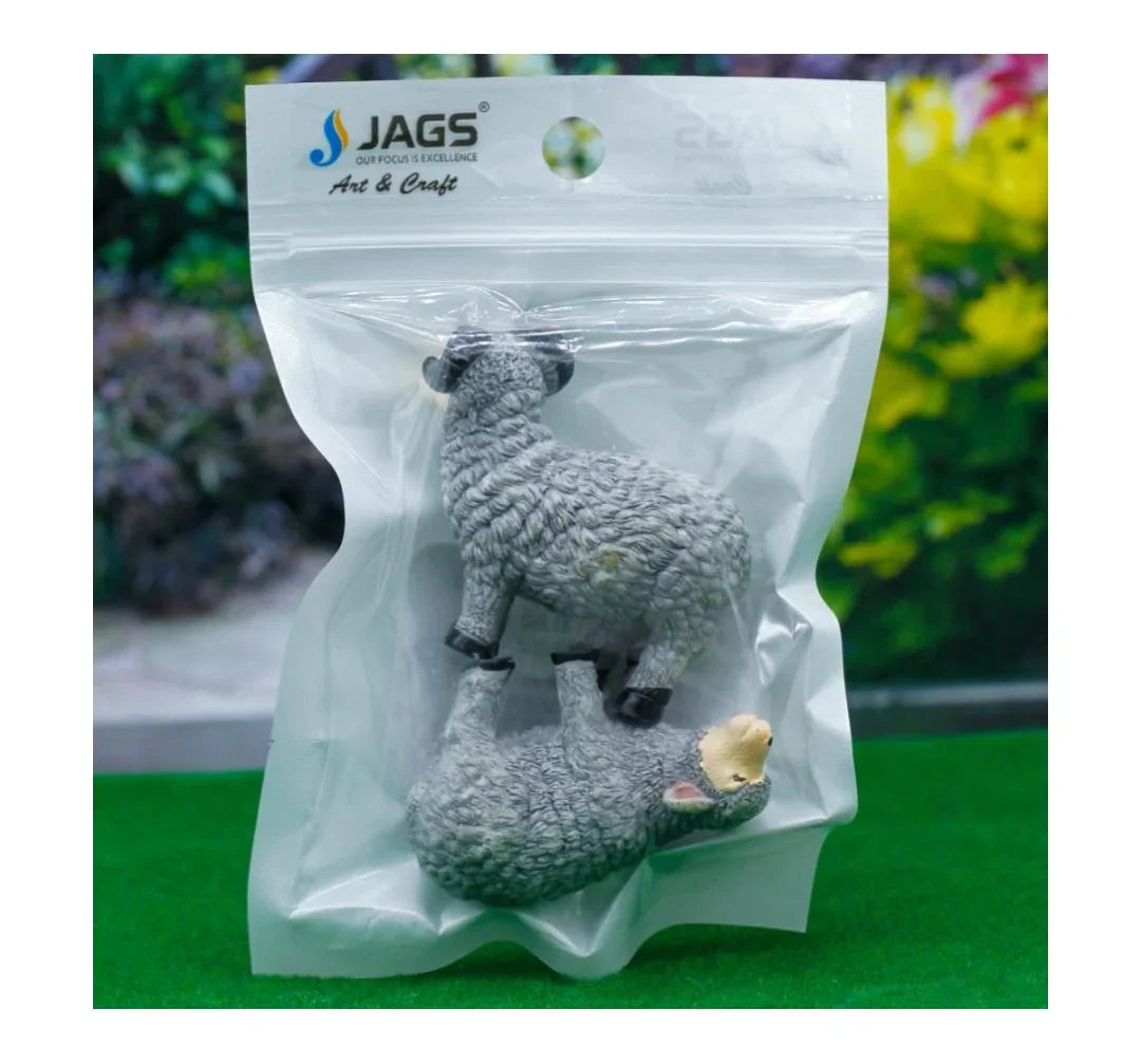 Miniature Model Sheep Gray 2 Pcs Set C1312-3/4 C1312-3-4