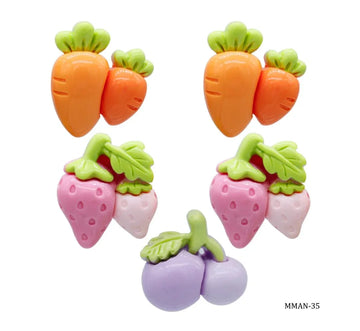 Miniature Model Vegetable 2IN1 5 Pcs Mix Colour MMAN-35