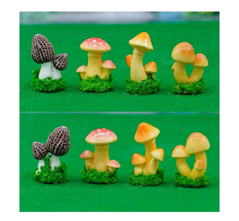 Miniature Model Mushroom 4 Pcs Set C1299-1/2/3/4 C1299-1-4