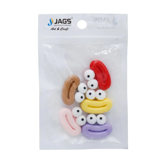 Miniature Model Mouth Eyes 5 Pcs Mix Colour MMAN-04