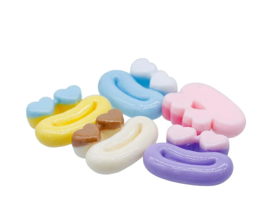 Miniature Model Mouth Eye Heart 5 Pcs Mix Colour MMAN-17