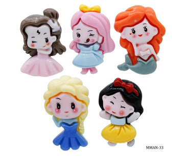 Miniature Model Mermaid Girl 5 Pcs Mix Colour MMAN-33