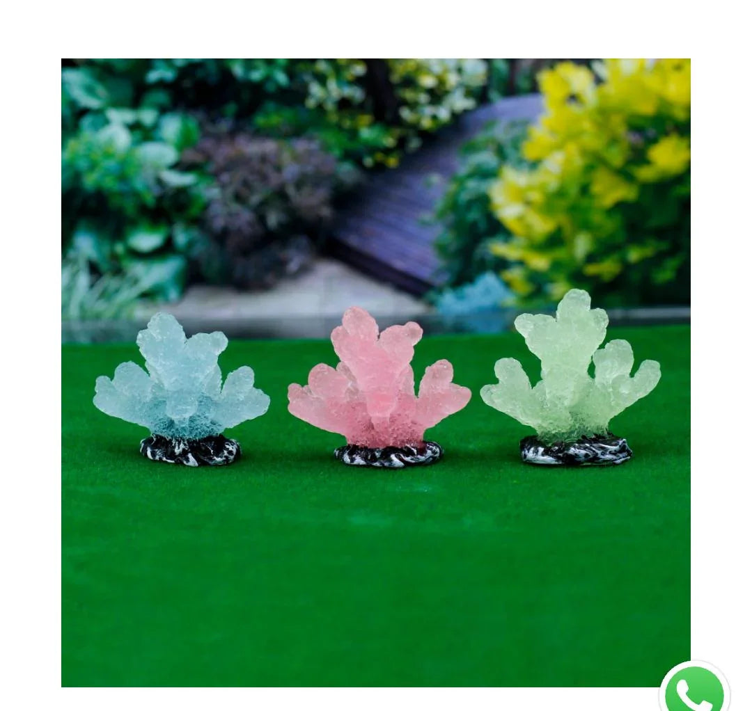 Miniature Model Luminous Coral Ornaments 3 Pcs Set C0281-A