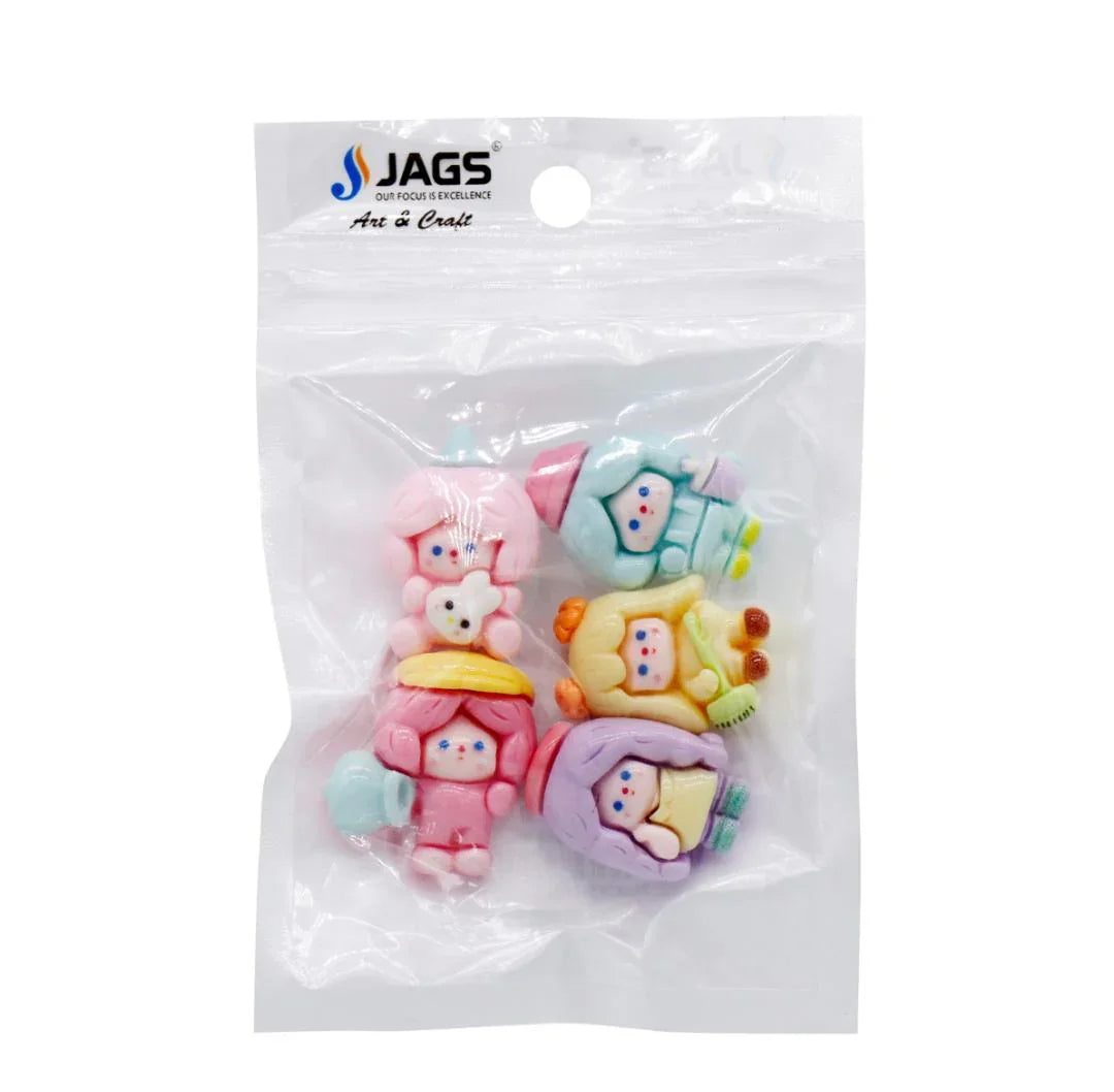 Miniature Model Kids Girls 5 Pcs Mix Colour MMAN-16