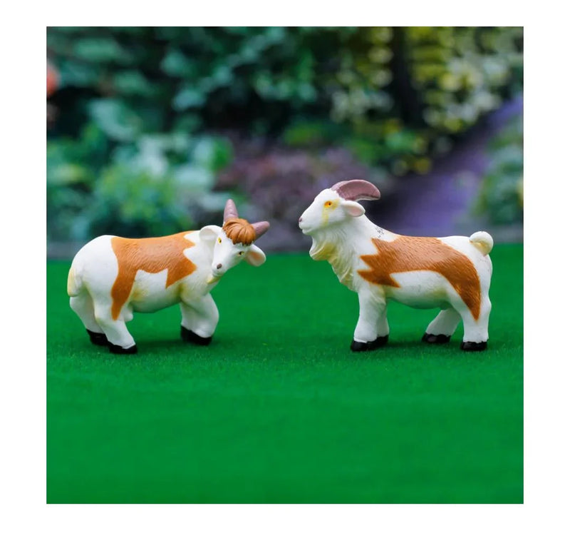 Miniature Model Goat White 2 Pcs Set C1312-5/6 C1312-5-6