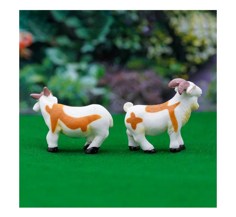 Miniature Model Goat White 2 Pcs Set C1312-5/6 C1312-5-6