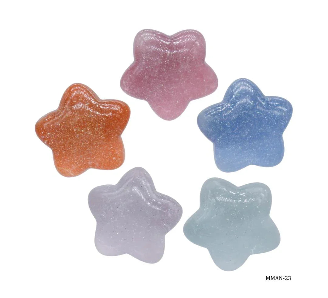 Miniature Model Glitter Star 5 Pcs Mix Colour MMAN-23