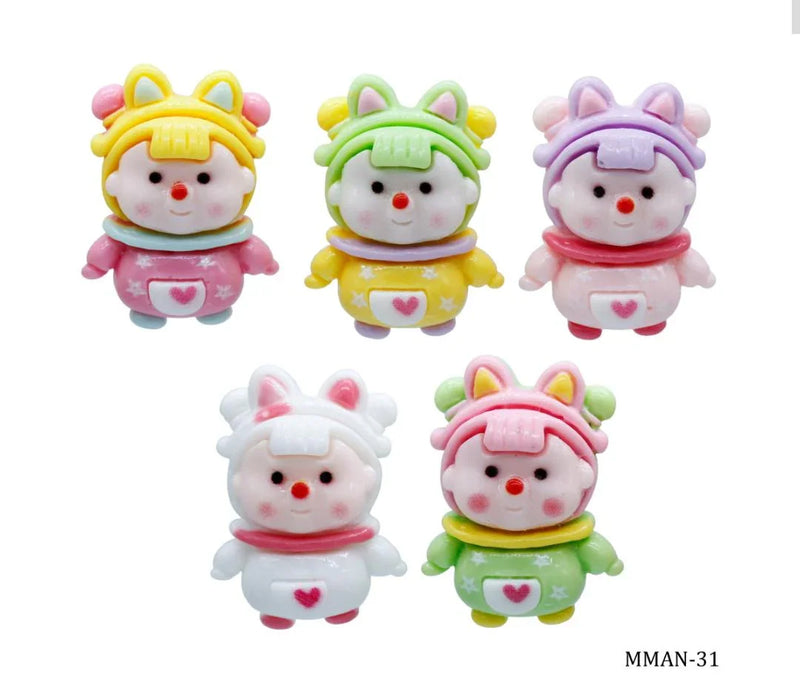 Miniature Model Girls 5 Pcs Mix Colour MMAN-31