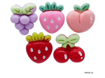 Miniature Model Fruit (3) 5 Pcs Mix Colour MMAN-25