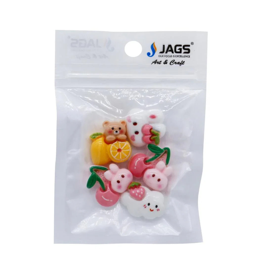 Miniature Model Fruit & Flower 5 Pcs Mix Colour MMAN-29