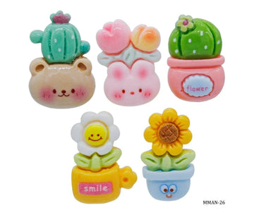 Miniature Model Flower 5 Pcs Mix Colour MMAN-26