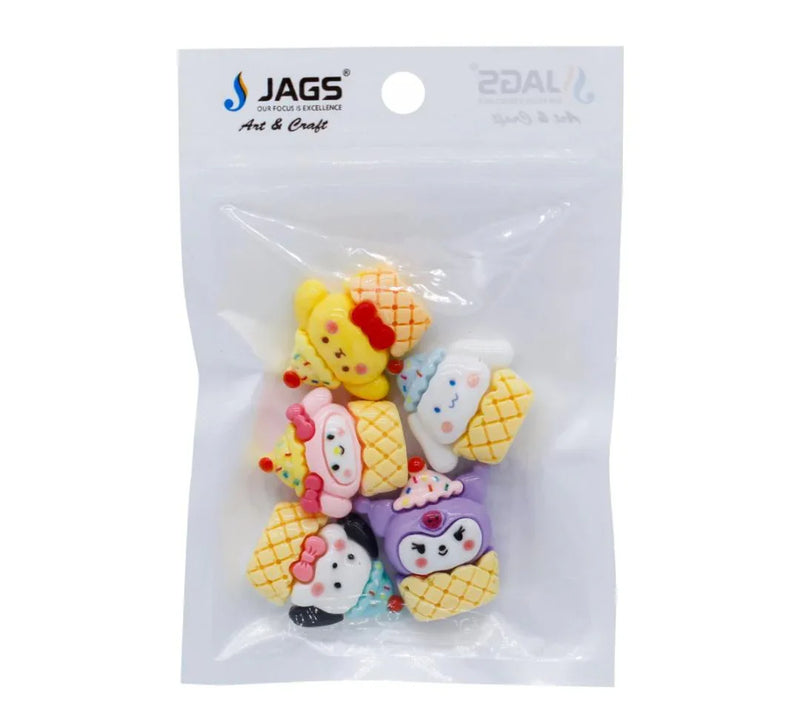 Miniature Model Cup Cake Cartoon 5 Pcs Mix Colour MMAN-21