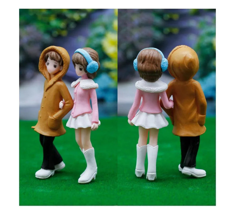 Miniature Model Couple Set Orange & Pink C0163-1/2 C0163-3-4