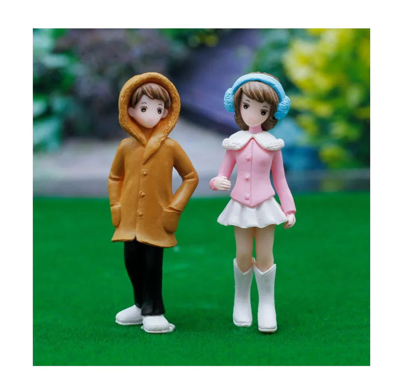 Miniature Model Couple Set Orange & Pink C0163-1/2 C0163-3-4