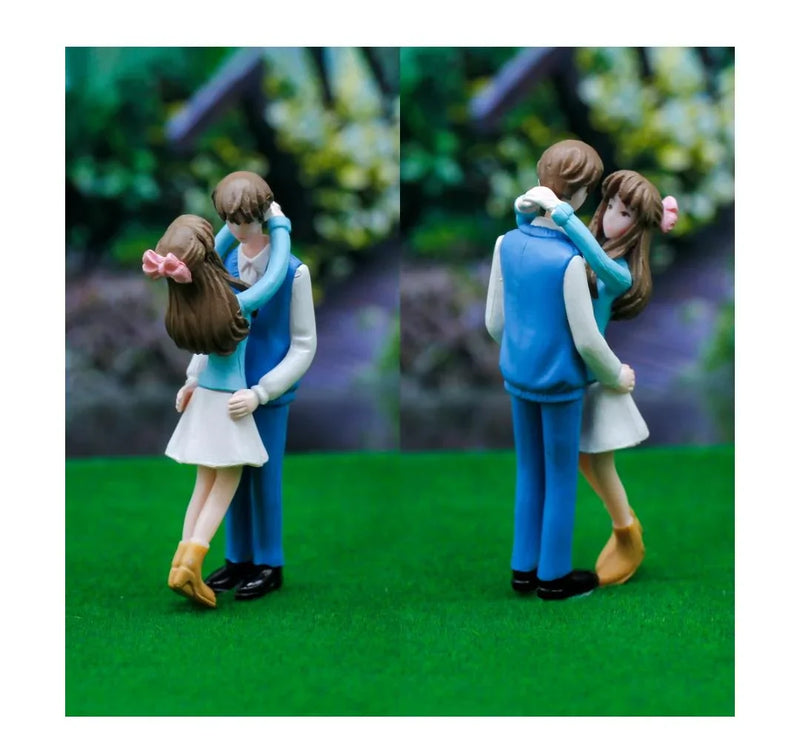 Miniature Model Couple Set Blue & White C0871-1 To 2 C0871-1-2